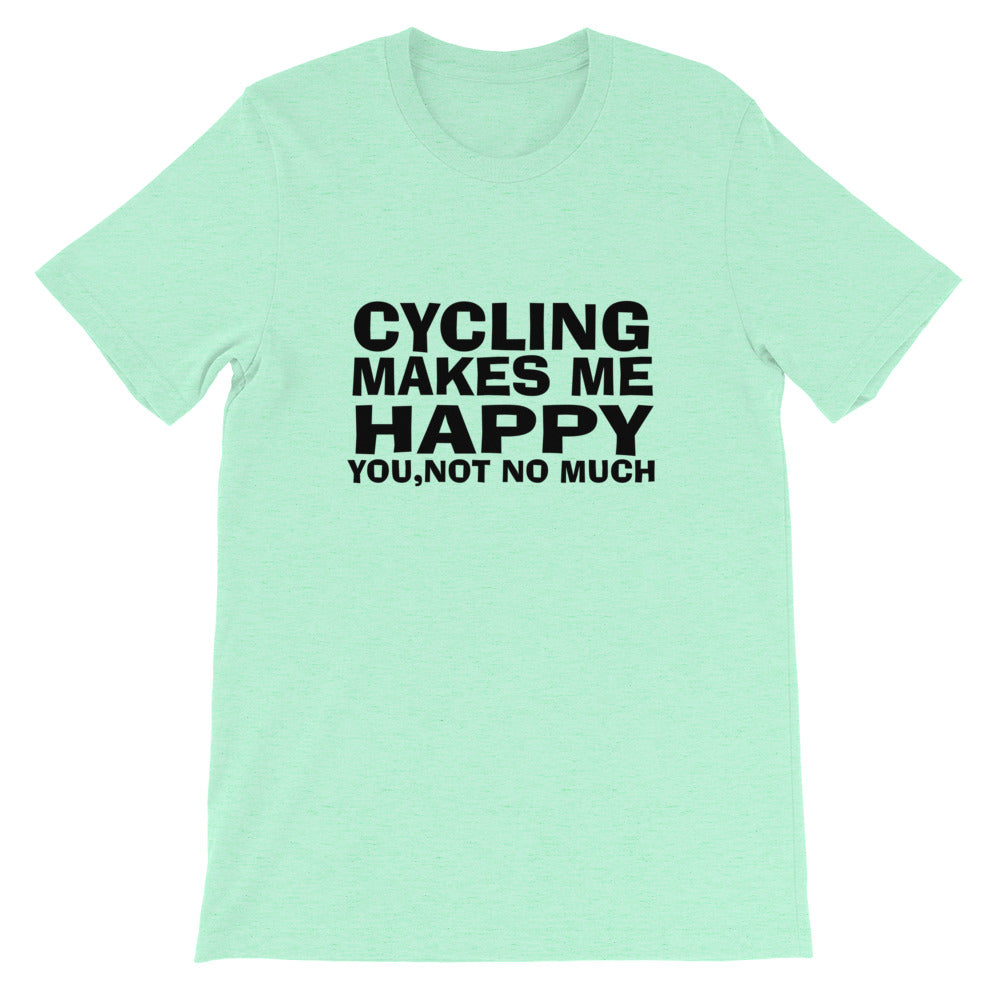Cycling Makes Me Happy Short-Sleeve Women T-Shirt