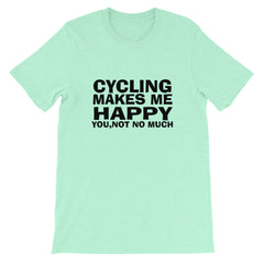 Cycling Makes Me Happy Short-Sleeve Women T-Shirt