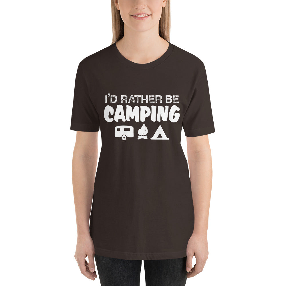 I'd Rather Be Camping Short-Sleeve Women T-Shirt
