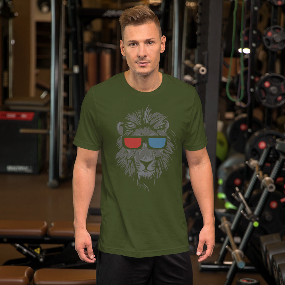 Cool Lion Face Short-Sleeve Unisex T-Shirt