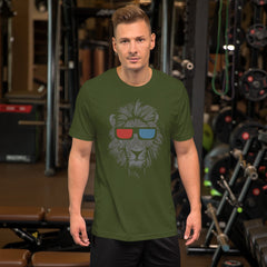 Cool Lion Face Short-Sleeve Unisex T-Shirt