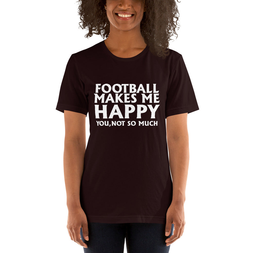 Football Makes Me Happy Short-Sleeve Women T-Shirt