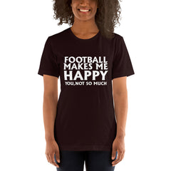 Football Makes Me Happy Short-Sleeve Women T-Shirt