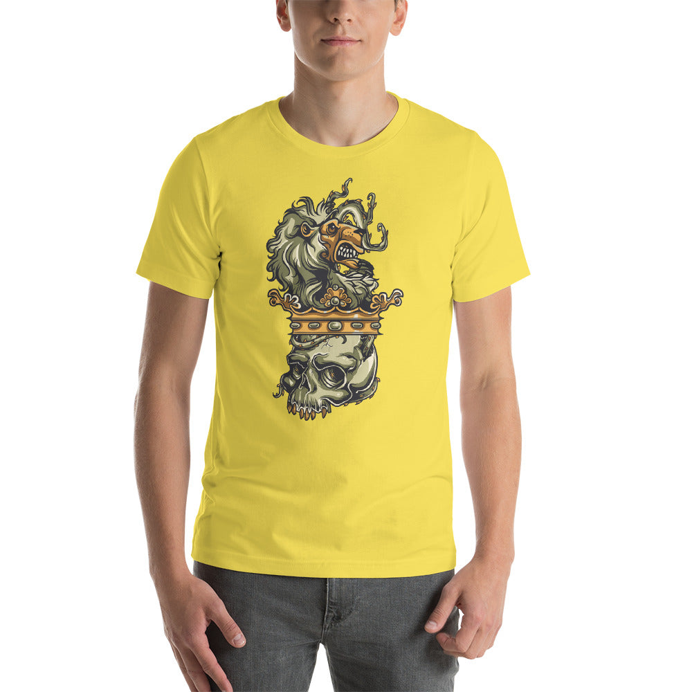 Lion Skull Head Short-Sleeve Unisex T-Shirt