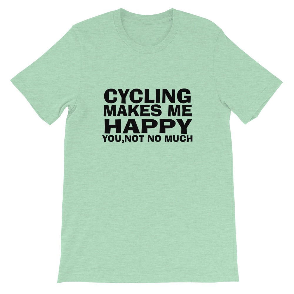 Cycling Makes Me Happy Short-Sleeve Women T-Shirt