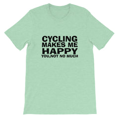 Cycling Makes Me Happy Short-Sleeve Women T-Shirt