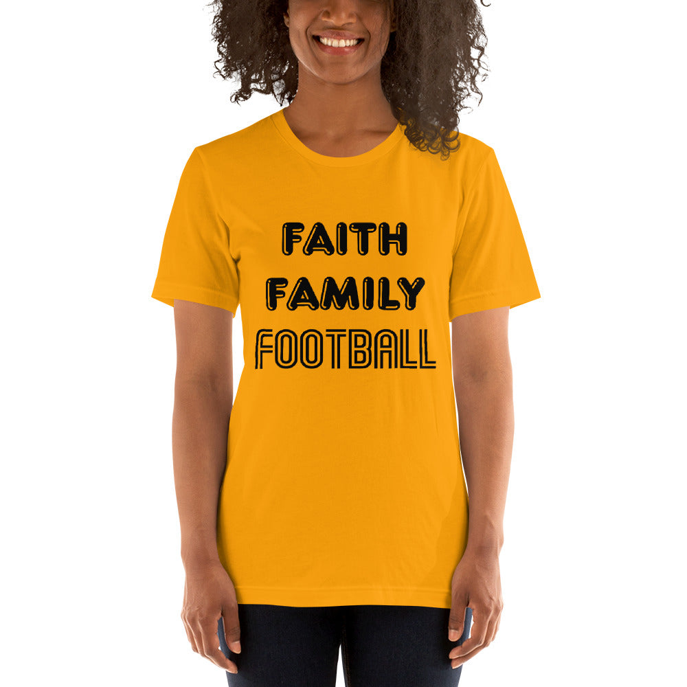 Faith Family Football Short-Sleeve Women T-Shirt