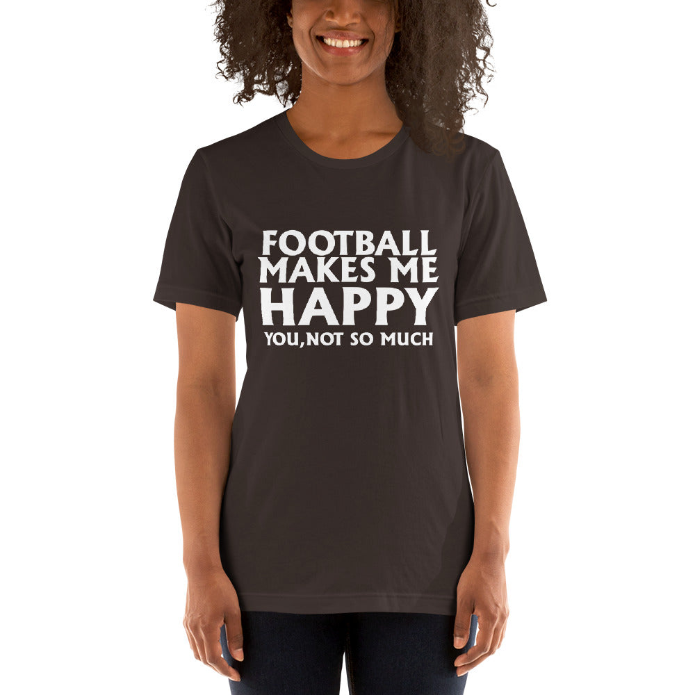 Football Makes Me Happy Short-Sleeve Women T-Shirt
