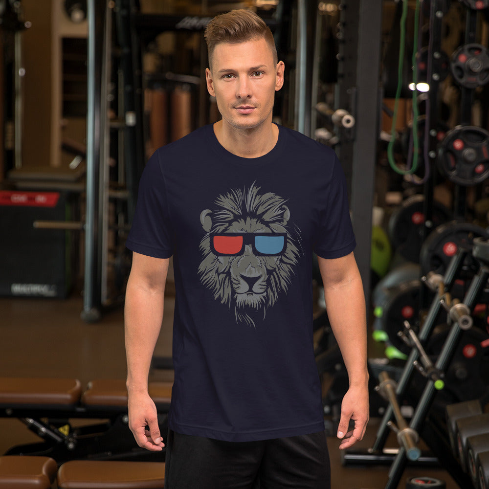 Cool Lion Face Short-Sleeve Unisex T-Shirt
