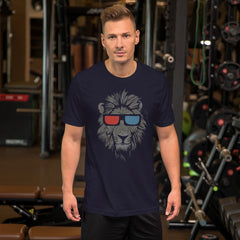 Cool Lion Face Short-Sleeve Unisex T-Shirt