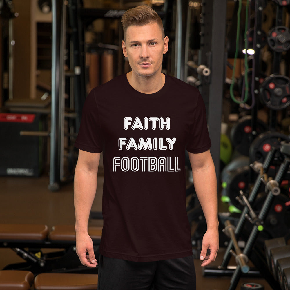 Faith Family Football Short-Sleeve Unisex T-Shirt
