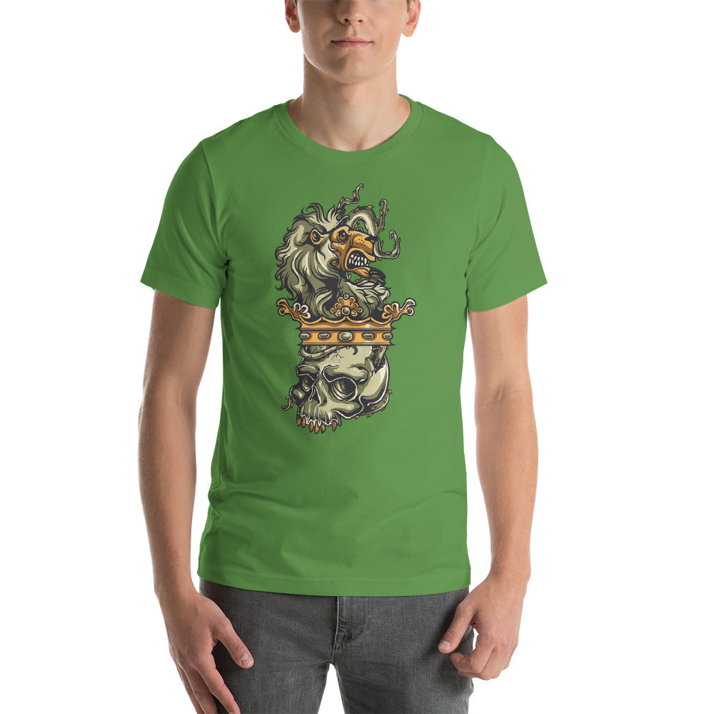 Lion Skull Head Short-Sleeve Unisex T-Shirt