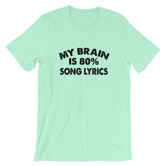 80% Song Lyrics Short-Sleeve Unisex T-Shirt