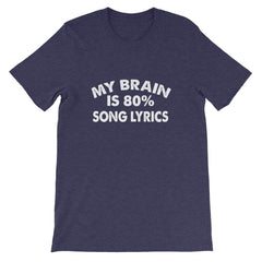 80% Song Lyrics Short-Sleeve Unisex T-Shirt