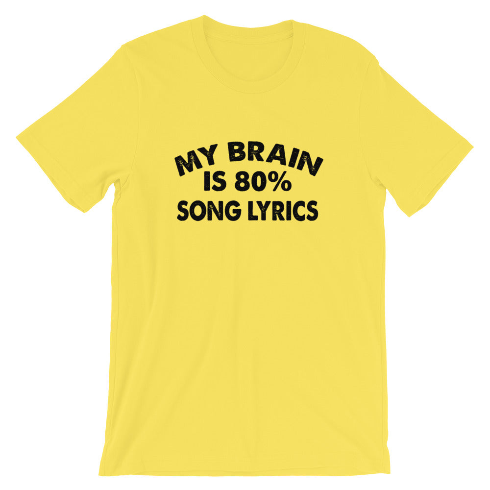 80% Song Lyrics Short-Sleeve Unisex T-Shirt