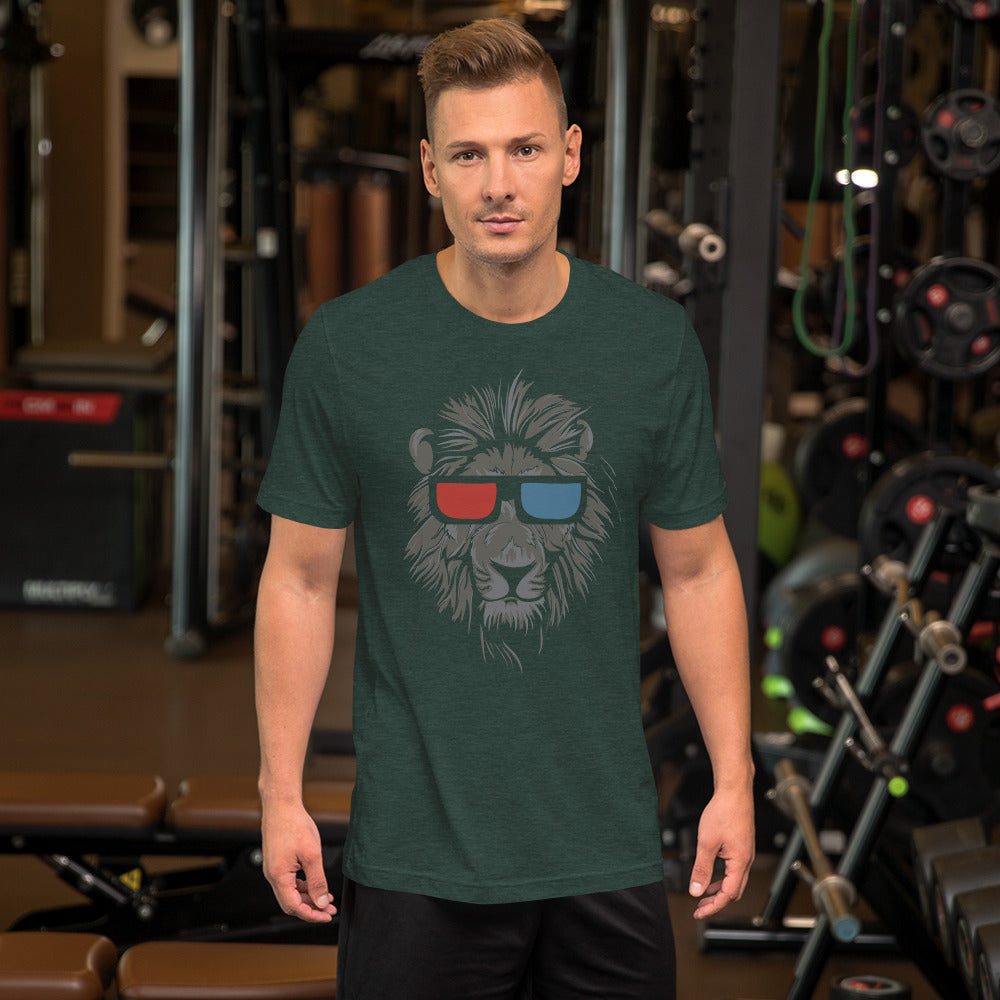 Cool Lion Face Short-Sleeve Unisex T-Shirt