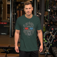 Cool Lion Face Short-Sleeve Unisex T-Shirt