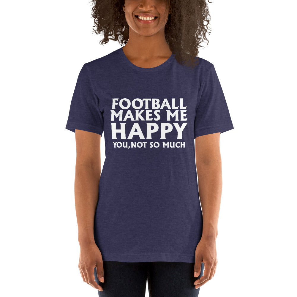 Football Makes Me Happy Short-Sleeve Women T-Shirt