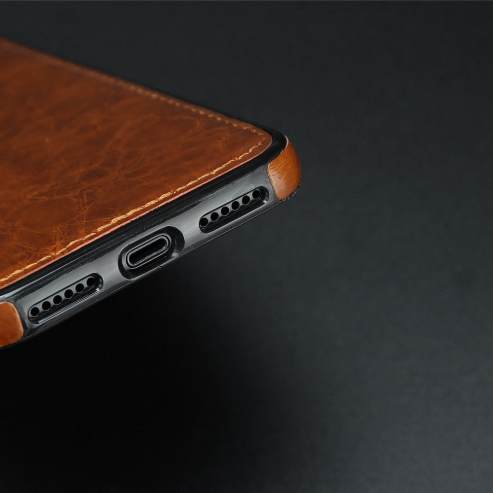 Retro Leather iPhone Case