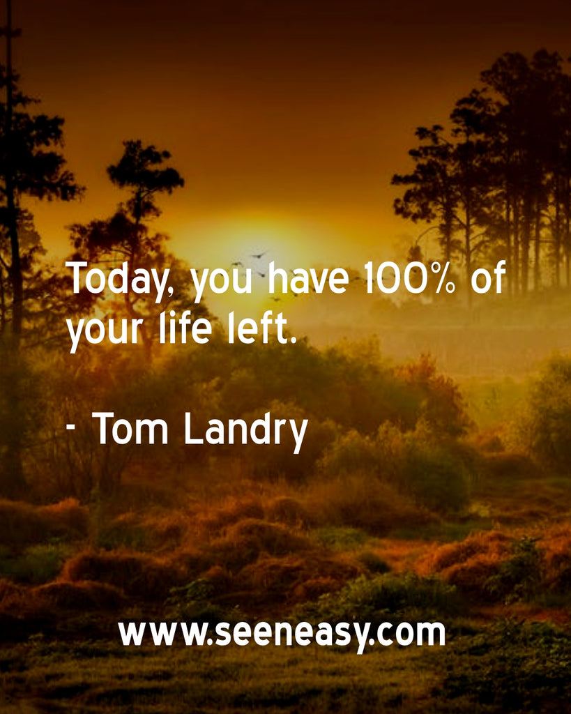 Today, you have 100% of your life left.