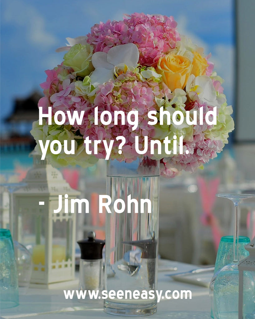 How long should you try? Until.