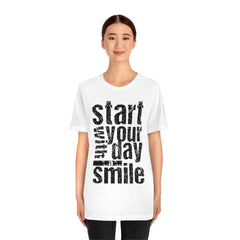 Start Your Day Smile Unisex Jersey Short Sleeve Tee