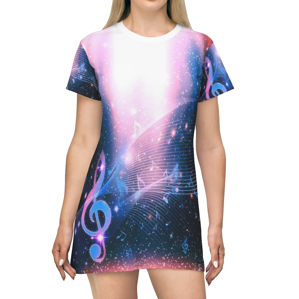 Star Rain Music T-Shirt Dress