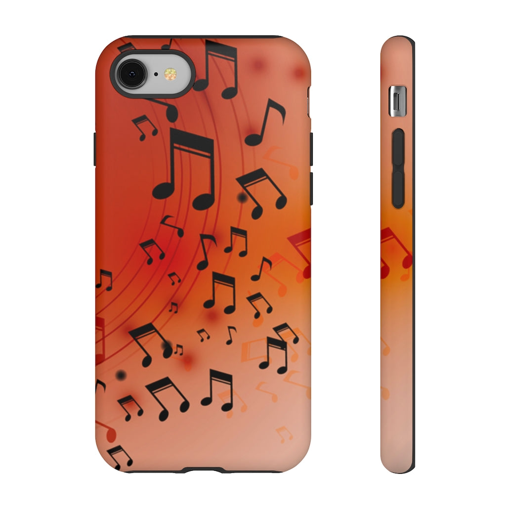 Curving Notes Music iPhone Tough Cases