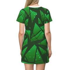 Shattered Geometric T-Shirt Dress