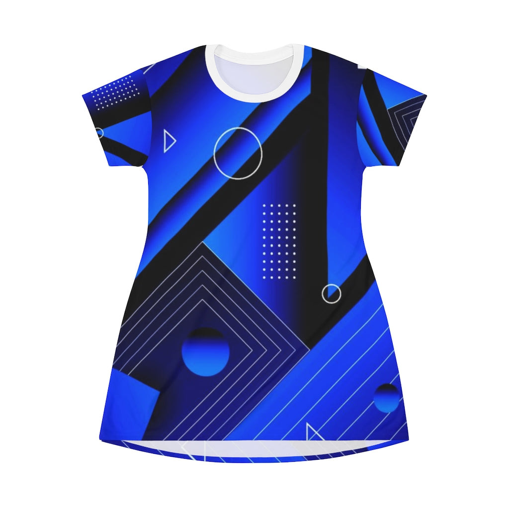 Micro Geometric T-Shirt Dress
