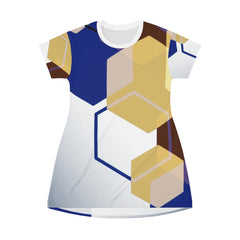 Hexagon Geometric T-Shirt Dress