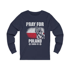 Pray For Poland Unisex Jersey Long Sleeve Tee