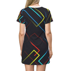 Tangled Geometric T-Shirt Dress