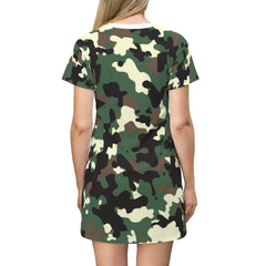 Green Army Camo T-Shirt Dress
