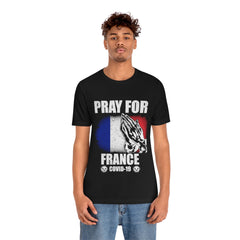 Pray For France Unisex Jersey Short Sleeve Tee