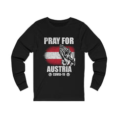 Pray For Austria Unisex Jersey Long Sleeve Tee