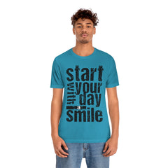 Start Your Day Smile Unisex Jersey Short Sleeve Tee