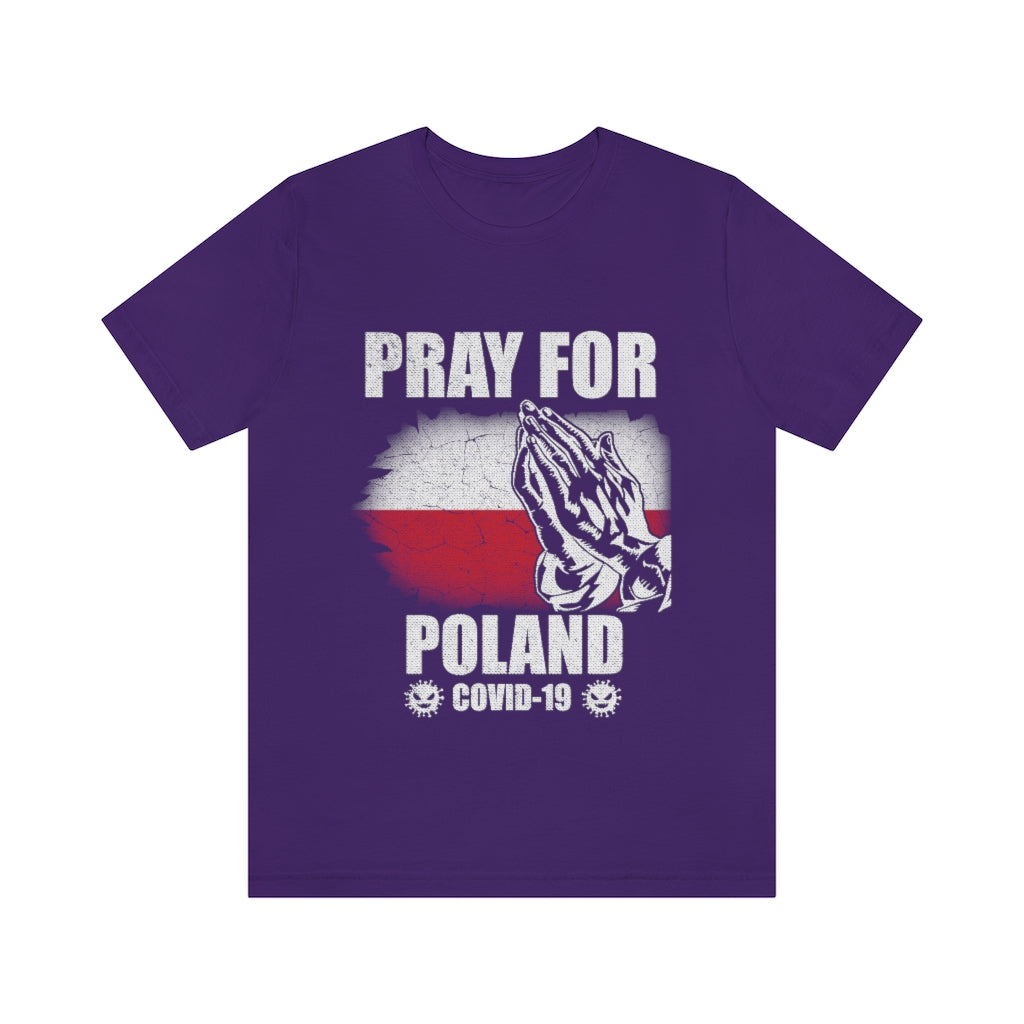 Pray For Poland Unisex Jersey Short Sleeve Tee