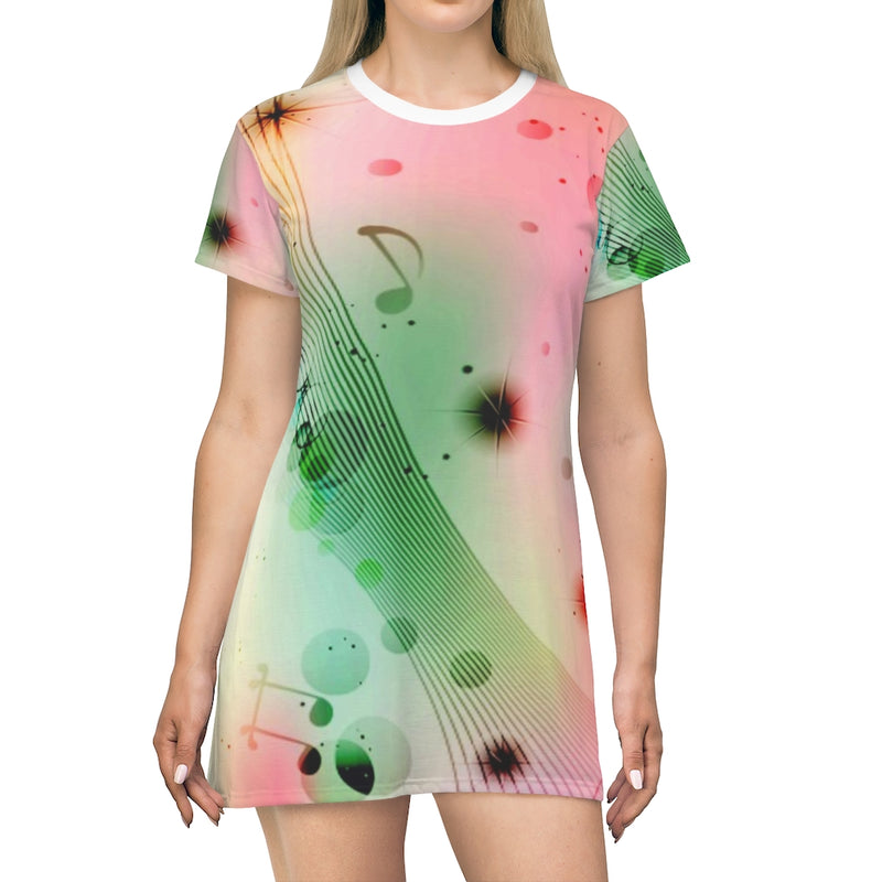 Psychedelic  Music T-Shirt Dress