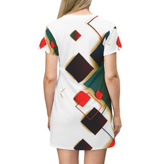 Cubed Geometric T-Shirt Dress