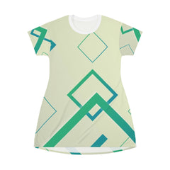 Boxed Geometric T-Shirt Dress