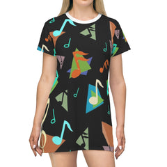 Geo Music T-Shirt Dress