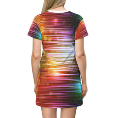 Warp Speed Geometric T-Shirt Dress