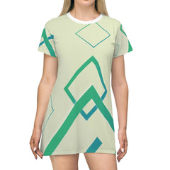 Boxed Geometric T-Shirt Dress