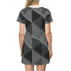 Chopped Geometric T-Shirt Dress
