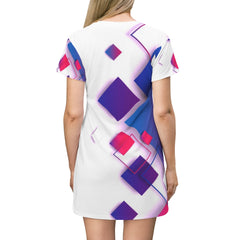 Cubed Geometric T-Shirt Dress