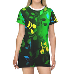 Scattered Notes Music T-Shirt Dress