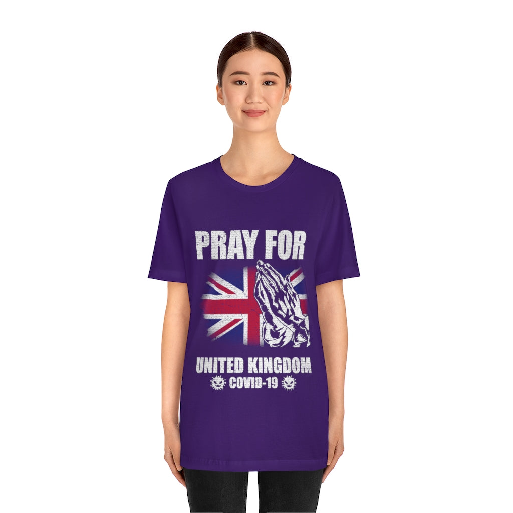 Pray For United Kingdom Unisex Jersey Short Sleeve Tee