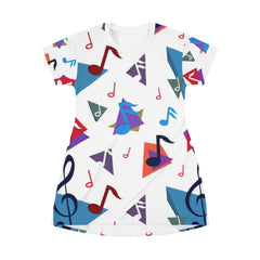 Geo Music T-Shirt Dress