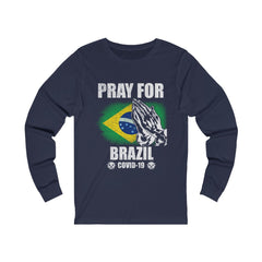 Pray For Brazil Unisex Jersey Long Sleeve Tee